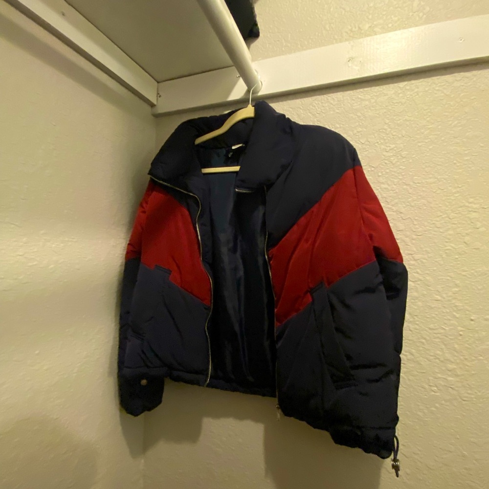 Puffed jacket - puffer - Dark blue and red